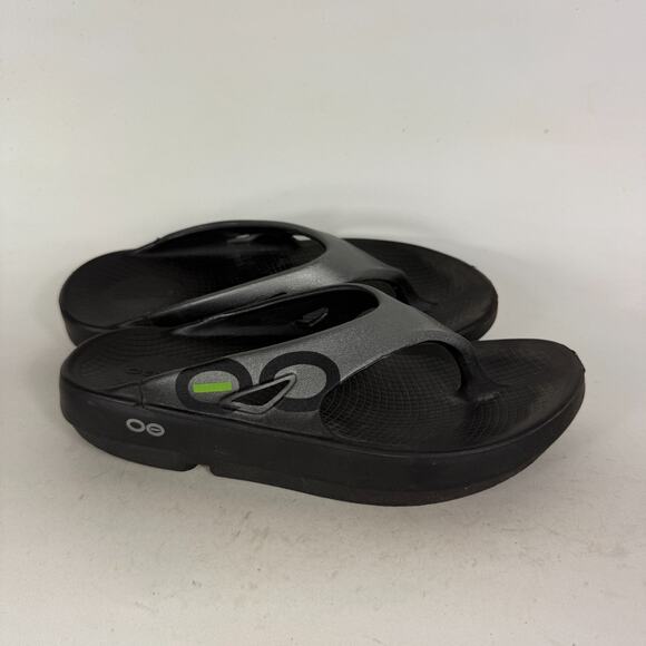 OOFOS OOriginal Sport Recovery Thong Sandals Women's 7 Graphite Slip-On Comfort - Picture 2 of 9